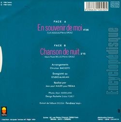 [Pochette de En souvenir de moi (BIBIE) - verso]