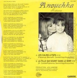 [Pochette de Les calins  papa (ANOUCHKA) - verso]