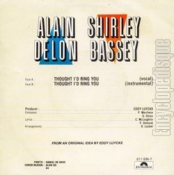 [Pochette de Thought I’d ring you (Alain DELON et Shirley BASSEY) - verso]