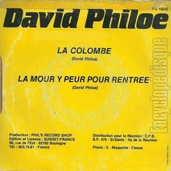 [Pochette de La colombe (David PHILOE) - verso]