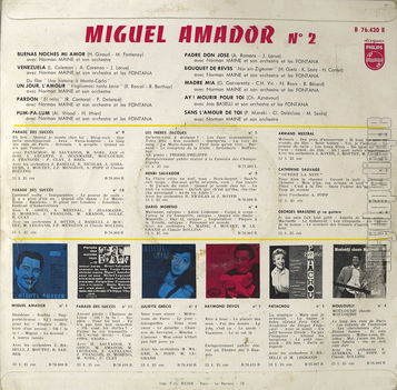 [Pochette de Buenas noches mi amor, Vnzuela, Pardon… - 2 (Miguel AMADOR) - verso]