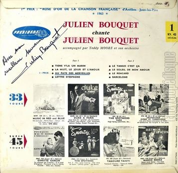 [Pochette de Tiens, v’l un marin, Le rencard, Barcelone… (Julien BOUQUET) - verso]