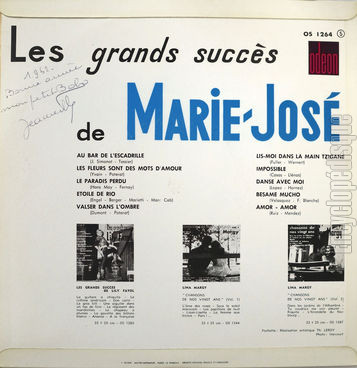 [Pochette de Les grands succs (MARIE-JOS) - verso]