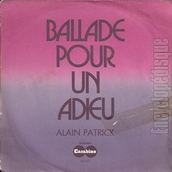 [Pochette de Ballade pour un adieu (Alain PATRICK)]