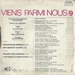 [Pochette de Viens parmi nous n9 (Les PETITS CHANTEURS DE L’ILE-DE-FRANCE) - verso]