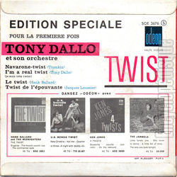 [Pochette de Twist (Tony DALLO) - verso]