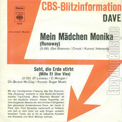 [Pochette de Mein Mdchen Monika (DAVE) - verso]