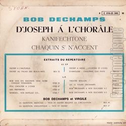 [Pochette de Djoseph  l’chorle (Bob DECHAMPS) - verso]