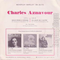 [Pochette de Nous irons  Vrone (Charles AZNAVOUR) - verso]