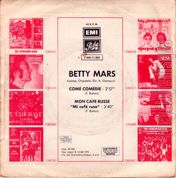 [Pochette de Com comdie (Betty MARS) - verso]