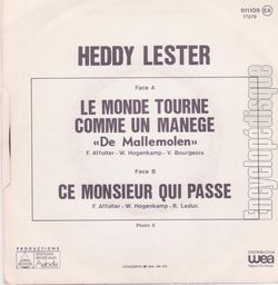 [Pochette de Heddy Lester -  Le monde tourne comme un mange  (Les FRANCOPHILES) - verso]