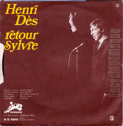 [Pochette de Retour (Henri DS) - verso]