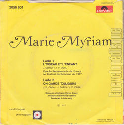 [Pochette de L’oiseau et l’enfant (Marie MYRIAM) - verso]