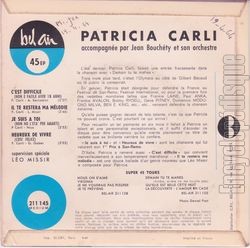 [Pochette de C’est difficile (Patricia CARLI) - verso]