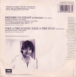 [Pochette de Prendre un enfant (Yves DUTEIL) - verso]