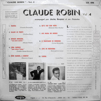 [Pochette de Le marchand de bonheur - vol. 4 (Claude ROBIN) - verso]