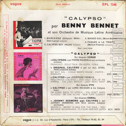 [Pochette de Calypso (Benny BENNET et son orchestre de musique latine amricaine) - verso]