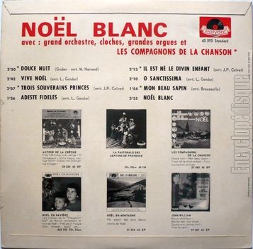 [Pochette de Nol blanc (Les COMPAGNONS DE LA CHANSON) - verso]