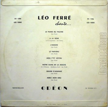 [Pochette de Le piano du pauvre,  la Seine, L’homme… (Lo FERR) - verso]