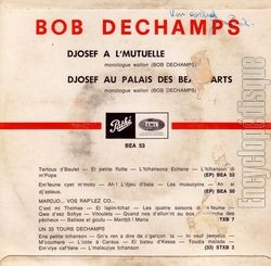 [Pochette de Djosef  l’mutuelle (Bob DECHAMPS) - verso]