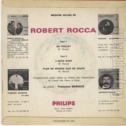 [Pochette de Du poulet (Robert ROCCA) - verso]