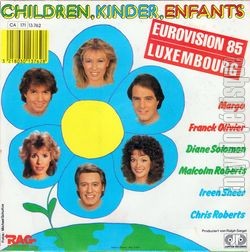 [Pochette de Children, Kinder, enfants (MARGO, FRANCK OLIVIER, DIANE SOLOMON, MALCOLM ROBERTS, IREEN SHEER & CHRIS ROBERTS) - verso]