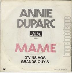 [Pochette de Mame (Annie DUPARC) - verso]