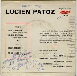 [Pochette de Elle et lui (Lucien PATOZ) - verso]