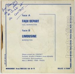 [Pochette de Faux dpart (CONTACT (3)) - verso]