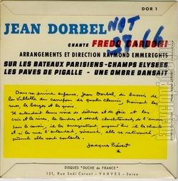 [Pochette de Jean Dorbel chante Fredo Gardoni (Jean DORBEL) - verso]