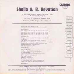 [Pochette de El rey del mundo (SHEILA) - verso]