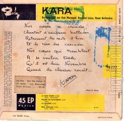 [Pochette de Le bon temps (KARA) - verso]