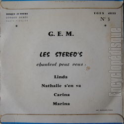 [Pochette de Les Stro’s chantent pour vous - N3 (Les STRO’S (STROS)) - verso]