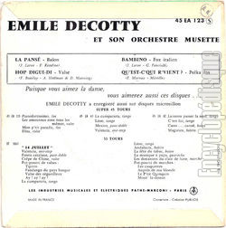 [Pochette de La pans (mile DECOTTY) - verso]