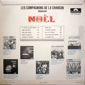 [Pochette de Chantent Nol (Les COMPAGNONS DE LA CHANSON) - verso]