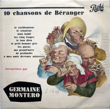 [Pochette de Dix chansons de Branger (Germaine MONTERO)]