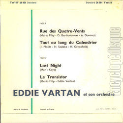 [Pochette de Rue des quatre-vents (Eddie VARTAN) - verso]