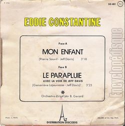 [Pochette de Mon enfant (Eddie CONSTANTINE) - verso]