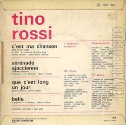 [Pochette de C’est ma chanson (Tino ROSSI) - verso]