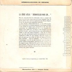 [Pochette de Dbrouillez-vous en Espagne… et en espagnol (DOCUMENT) - verso]