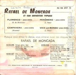 [Pochette de 4 pasos dobles (Rafael DE MONCADA) - verso]