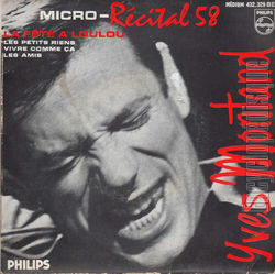 [Pochette de Micro-rcital 58 n1 - la fte  Loulou (Yves MONTAND)]