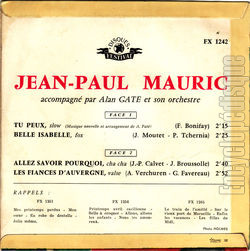 [Pochette de Les fiancs d’Auvergne (Jean-Paul MAURIC) - verso]