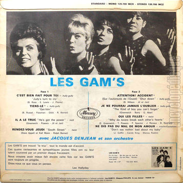 [Pochette de C’est bien fait pour toi, Attention ! accident… (Les GAM’S) - verso]