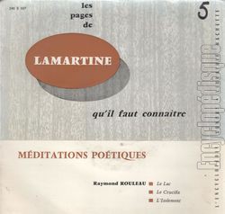 [Pochette de Lamartine : Mditations potiques (LES PAGES QU’IL FAUT CONNAITRE)]