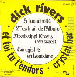 [Pochette de Et toi tu t’endors (Dick RIVERS) - verso]