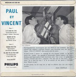 [Pochette de Mourir un peu (PAUL ET VINCENT) - verso]