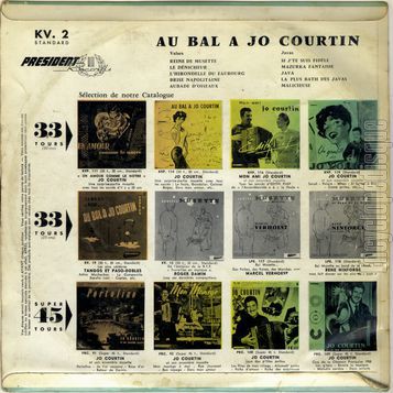 [Pochette de Au bal  Jo Courtin (Jo COURTIN) - verso]