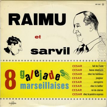 [Pochette de 8 galjades marseillaises (RAIMU et SARVIL)]