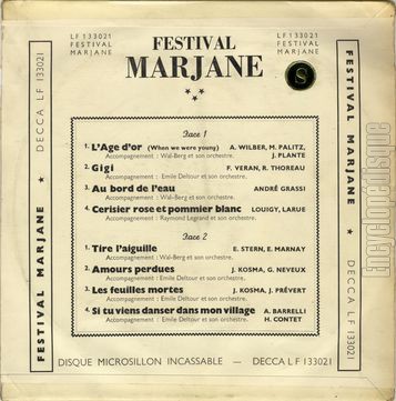 [Pochette de Festival Marjane (MARJANE) - verso]